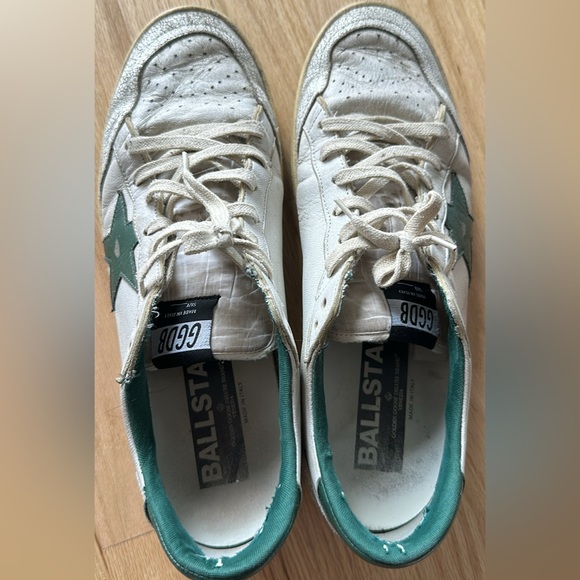 Golden Goose Deluxe Brand ball star White and Green Sneakers - Picture 2 of 4